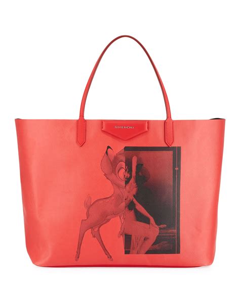 givenchy pochette bambi|Bambi printed large Antigona Shopping bag .